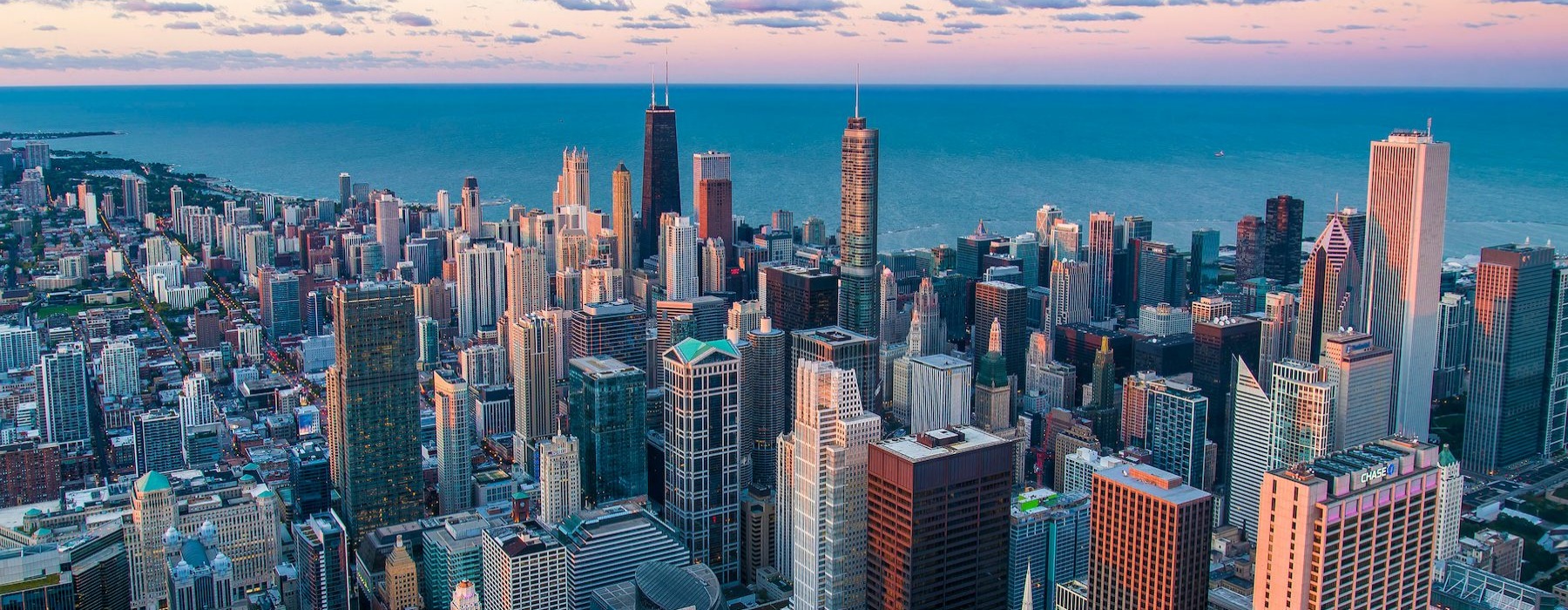 a city with many tall buildings
